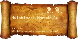 Malobiczki Manuéla névjegykártya